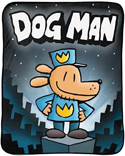 Köpek Adam Şehri Kurtar Atmak Battaniye-Önlemler 46x60 İnç, Çocuklar Yatak Örtüsü-Solmaya Dayanıklı Süper Yumuşak Polar -(
