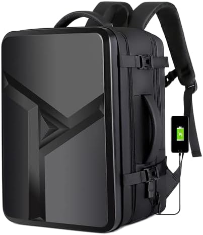 SOLOAD genişletilebilir dizüstü sırt çantası, iş seyahat sırt çantası, USB şarj portu ile PS5 saklama çantası, suya dayanıklı