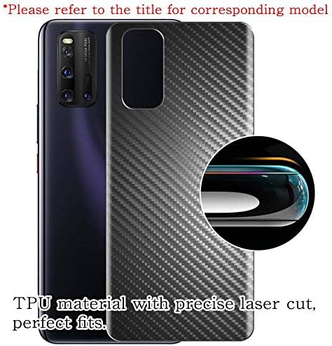 Puccy 2 Paket arka ekran koruyucu Film ile uyumlu LG Kanat Siyah Karbon TPU Koruyucu Kapak ( Temperli Cam Değil / Ön Ekran