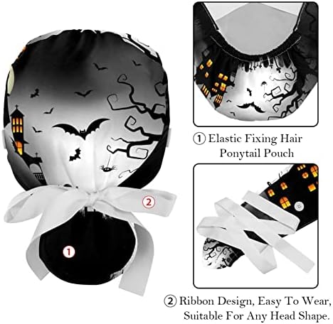 Karikatür Kediler Cadılar Bayramı Kostümleri Fırçalama Şapka Kadınlar için Uzun Saç Çalışma Kap Düğmesi ve Ter Bandı ile