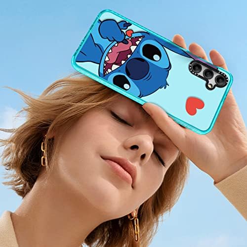 Jowhep Kırmızı Stitc için Samsung Galaxy A14 5G Kılıf Sevimli Karikatür Karakter Girly için Kız Çocuk Erkek Telefon Kılıfları