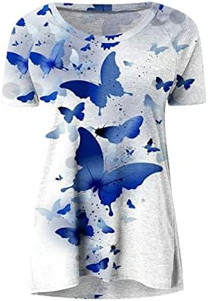 Annhoo Yaz Sonbahar Bluz T Shirt Kız Elbise Moda Kısa Kollu Pamuk Ekip Boyun Grafik Gömlek B4 B4