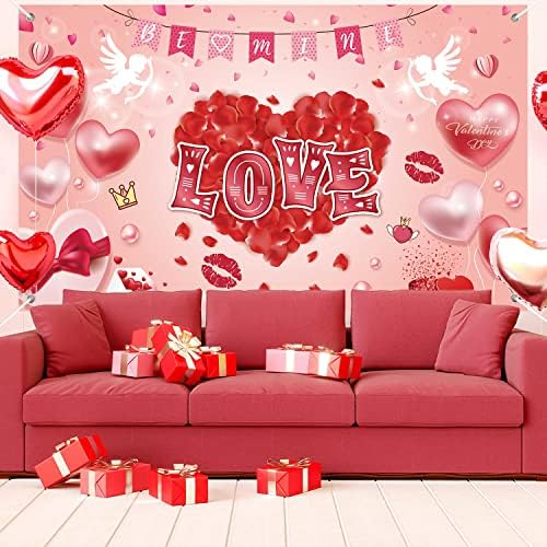 Büyük Sevgililer Günü Zemin Afiş, Sevgililer Duvar Kırmızı Kalp Zemin, Sevgililer Günün Kutlu Olsun Afiş Sevgililer Parti