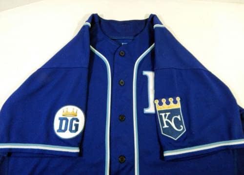 2020 Kansas City Royals Damon Hollins 39 Oyun Verilen Pos Kullanılan Mavi Jersey DG P-Oyun Kullanılan MLB Formaları