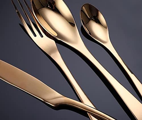 12 Bıçak Çatal Kaşık için Altın Gümüş Sofra Takımı Çatal Bıçak Takımı Seti,Ev Restoran Otel için Gıda Sınıfı 48 Parça Premium