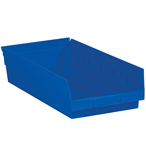 Üst Paket Tedarik Plastik Raf Kutusu Kutuları, 17 7/8 x 8 3/8 x 4, Mavi (10'lu Paket)