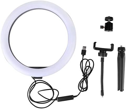 Masaüstü Masaüstü Selfie LED halka ışık USB Dolgu ışığı Tripod ile telefon tutucu Fotoğraf Makyaj Canlı Akış