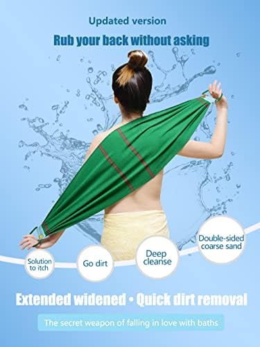 LeapLife Peeling Geri Scrubber, Vücut Geri Scrubber Havlu için Duş, Banyo Yıkama Fırçalama Bez Lif Yıkama için Erkek Kadın