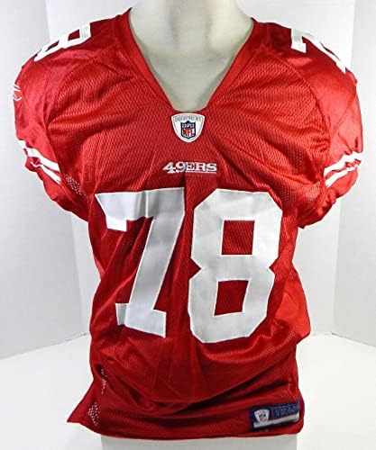 2009 San Francisco 49ers 78 Oyunu Yayınlandı Kırmızı Forma 48 DP26868-İmzasız NFL Oyunu Kullanılmış Formalar
