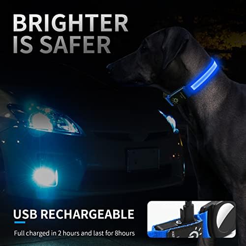 LED Hava etiketi Köpek Tasması, Airtag Tutuculu Köpek Tasması [IPX7 Su Geçirmez], Işıklı Köpek Tasması Apple AirTags ile