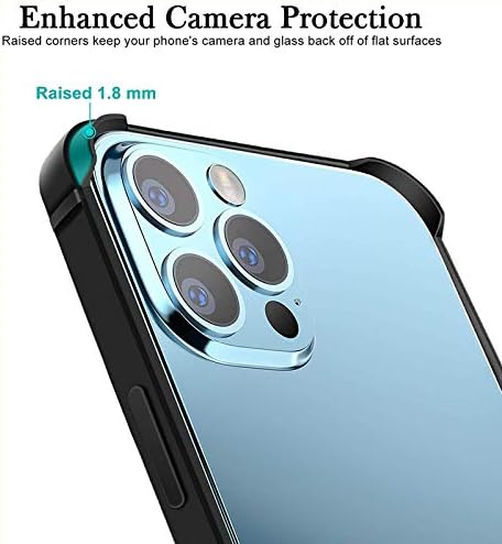 Alüminyum Çerçeve Metal Tampon Çerçeve iPhone 13/13 Pro için İnce Sert Kılıf Kapak, Yumuşak iç Tamponlu Metal Çerçeve Zırhı,