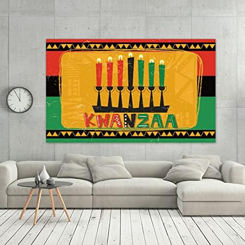 Kwanzaa fotoğraf arka fonu Fotoğrafçılık için Kwanzaa duvar halısı Mutlu Kwanzaa Afiş Kwanzaa Dekorasyon ve Ev Malzemeleri
