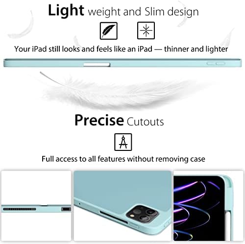 ıPad Pro 11 inç Kılıf, ROARTZ Aqua Akıllı Otomatik Uyandırma / Uyku Kapağı Dahili kalem Tutucu Üç Katlı Destek Apple Kalem