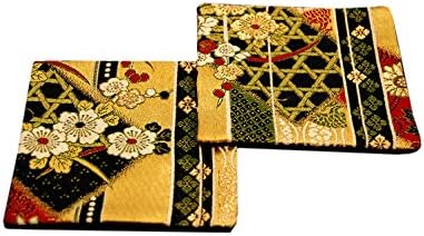 SHİNSENDO Kimono Bardak Japon Geleneksel Kumaşlar Kinran 2 Set (Desen Adı: Kiwami)