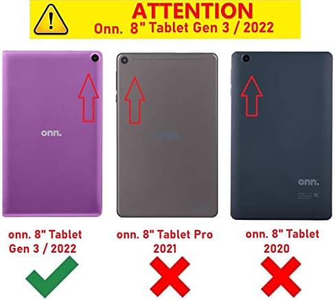 Bowtus Onn 8 Tablet Gen 3 Kılıf (2022 Model), [Kickstand] [Çocuklar için Kılıf] Darbeye dayanıklı silikon kılıf Tablet Koruyucu