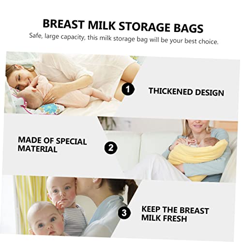 Kisangel 20 pcs Seyahat Taşınabilir Anne Sütü Tek Kullanımlık Dondurucu Ml Sızdırmazlık Öz Konteyner Fermuar Tazelik Karışık