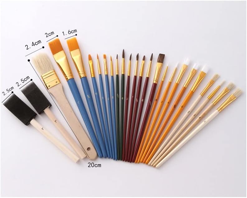 LİRUXUN Minyatür Fırça Kalem Seti Naylon Saç Fırçası Yağı Profesyonel Suluboya Aracı