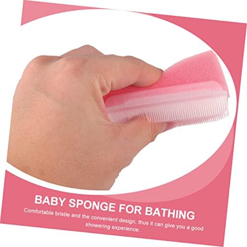 STOBOK 3 pcs Basınç Masaj Şampuan Kullanımlık Kafa Scrubber Mesleki Çocuklar El Vücut Duş Fırçalar Banyo Yıkama Eğitim Sünger