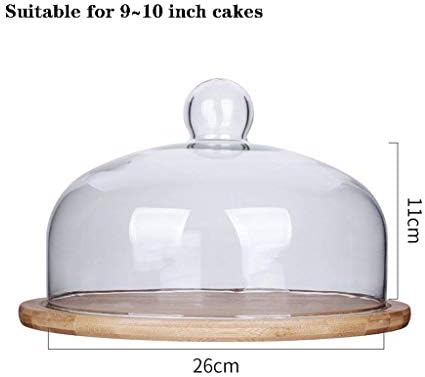 YANGBO Kek Standı Kubbe, 6-8 inç Kek Tepsisi Pasta Tepsisi Öğleden Sonra Çay Tatlı Tabağı Restoran Tepsisi Çip Dip Sunucu