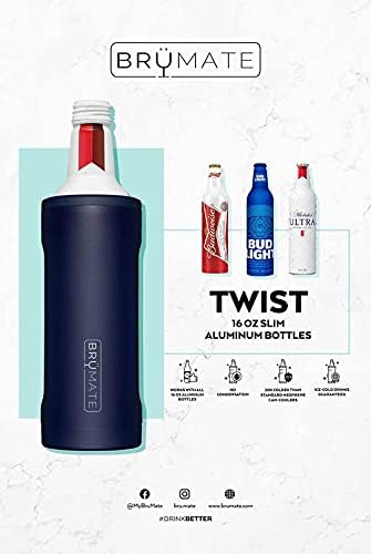 BrüMate Hopsulator Twist, 16oz ince alüminyum şişeler için Soğutucu İzolasyonlu Olabilir / Yeniden Kapatılabilir İnce Alüminyum