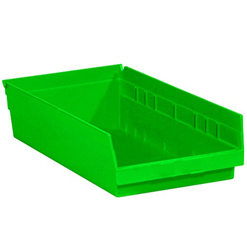 KUTU ABD BBINPS114G Plastik Raf Kutuları, 17 7/8 x 11 1/8 x 4, Yeşil (8'li paket)
