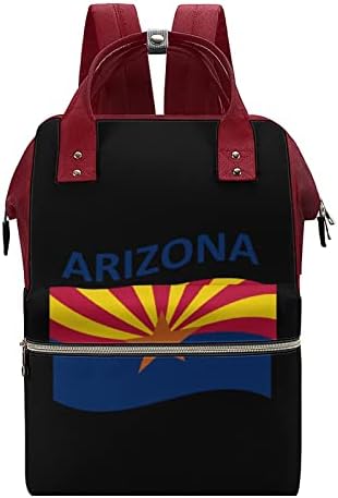 Arizona bayrağı bebek bezi çantası Sırt Çantası Su Geçirmez Anne Çantası Büyük Kapasiteli Sırt Çantası