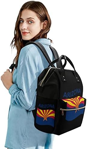 Arizona bayrağı bebek bezi çantası Sırt Çantası Su Geçirmez Anne Çantası Büyük Kapasiteli Sırt Çantası
