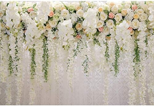 OERJU 15x10ft Düğün Zemin Beyaz Perde Çiçek Düğün Töreni Fotoğraf Arka Plan Gelin Duş Parti Dekor Sevgilisi Nişan Önerisi