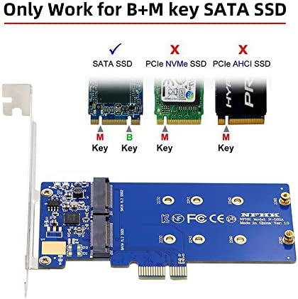 xiwai Çift SATA SSD Kart Dönüştürücü JMB582 2280 NGFF Anahtar B + M SSD PCI-E 1x Anakart Masaüstü Adaptörü