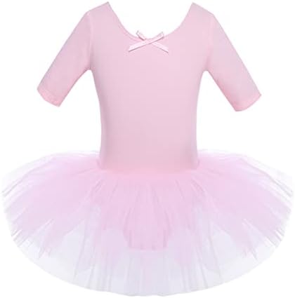 TiaoBug Çocuk Kız Bale Tutu Elbise Giyim Jimnastik Leotard Atletik Lirik Dans Elbise Kıyafetler