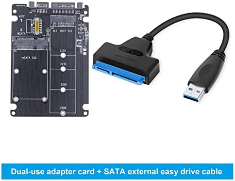 HIÇKIRIK M. 2 NGFF SSD SATA 3.0 Adaptör Kartı MSATA SSD SATA 3.0 Yükseltici Kart 2 in 1 Adaptör Kartı SATA Kolay sürücü kablosu