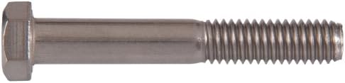 Hillman Grubu 4177 altıgen başlı Vida A2 Paslanmaz Çelik Metrik M8-1.25 X 60mm (6'lı Paket)