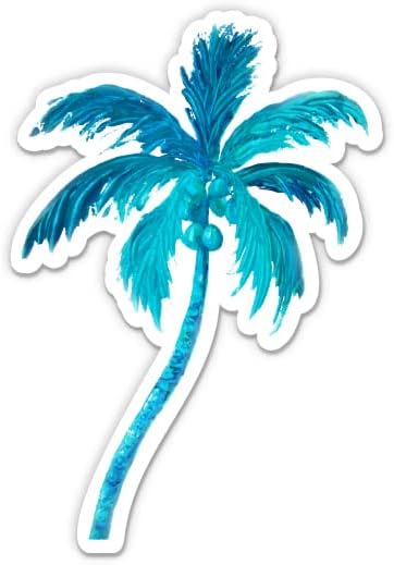 Tropikal Palmiye Ağacı Sticker-3 laptop etiketi - Su Geçirmez Vinil Araba, Telefon, Su Şişesi-Plaj Tatil Okyanus Hawaii Florida