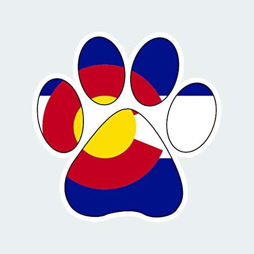 fagraphıx Colorado State Şekilli Pençe Baskı Sticker Çıkartma Kendinden Yapışkanlı Köpek Kedi Pet Köpek 9.95 Geniş