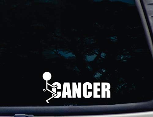 F * ck Cancer - 7 1/2 x 3 1/2 pencereler, arabalar, kamyonlar, alet kutuları, hemen hemen her sert, pürüzsüz yüzey için kalıp
