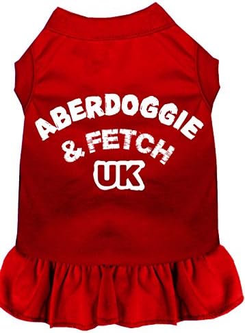 Mirage Evcil Hayvan Ürünleri 58-02 XXLRD Kırmızı Aberdoggie UK Serigrafi Elbise, XX-Large