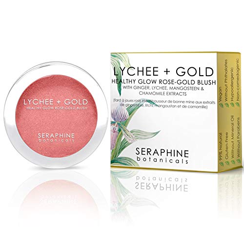 Seraphine Botanicals Lychee + Altın Sağlıklı Parıltı Gül-Altın Allık