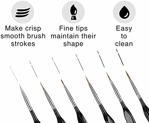 6 ADET Boya fırçaları Naylon Fırça Saç Boya Fırçaları Akrilik Model Zanaat Suluboya