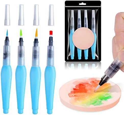 Gutes 5 ADET Suluboya Fırçası Kalem Seti, Suda Çözünür Renkli Kalem İdeal Tüm Suda Çözünür Pigment Suluboya Ortamı, Harika