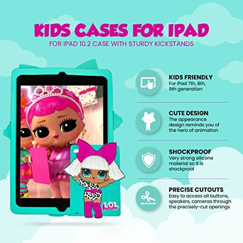 L. O. L. Sürpriz! ıPad Silikon arka kapak kılıfı, Kaymaz Kauçuk Koruyucu Cilt Yumuşak Tampon Çocuklar için iPad 9th (2021)/8th
