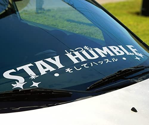 Alçakgönüllü Olun Hustle V1 Arka Cam Çıkartması Araba Sticker Afiş Grafik JDM Duruş (6 x 38?)