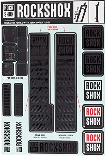 RockShox Çıkartma Kiti, 35mm, Gizli Siyah