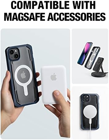 RAPTİC Secure, iPhone 14 Plus Kılıfı için MagSafe ile Uyumlu, Askeri Sınıf 13ft Düşme Koruması, Güçlü Manyetik, Darbeye Dayanıklı