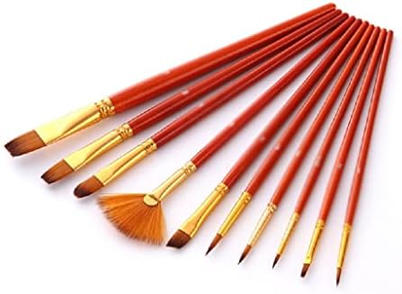 LMMDDP 10 Naylon Saç Boyalı Su Renk Kalem Kısa Çubuk Yağ Akrilik Boya Fırçası Profesyonel Sanat Çizim Aracı Malzemeleri