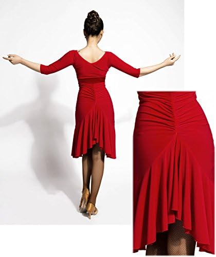 SCGGINTTANZ G3028 Latin Balo Salonu Dans Profesyonel Çift Taraflı Giyilebilir Tasarım Salıncak Elbise