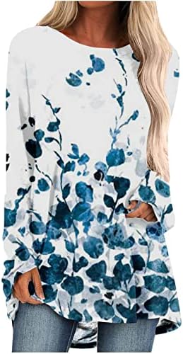 Bayan T Shirt Kelebek Mermer Çiçek Baskı Üstleri T Shirt Uzun Kollu Tekne Boyun Rahat Sonbahar Yaz T Shirt NS