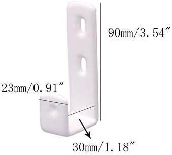 RFORPLY 7 Şekilli Beyaz PVC Kaplı Ranza Merdiven Kancaları 4'lü Paket