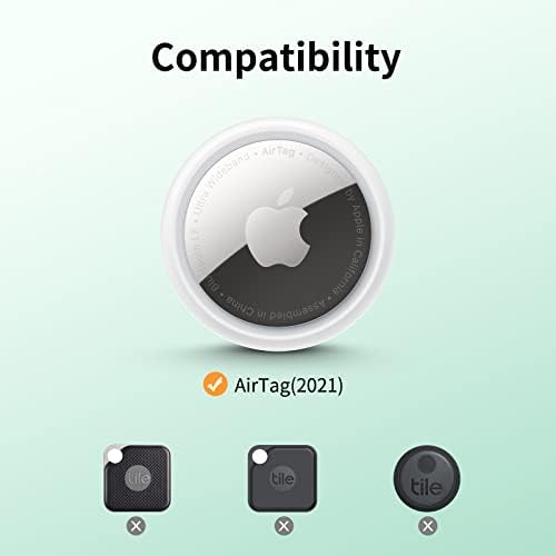Kırılmaz Apple AirTag Tutucu - 2 Paket [Sıkıca Oturan Tasarım] [Kurulumu Kolay] [Hava Etiketini Güvenli Bir Şekilde Tutun]