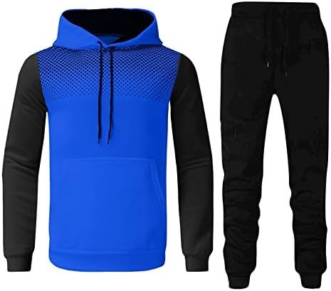 Erkek Sonbahar Kış Spor İki parçalı Takım Elbise Ve Eğlence Spor Polka Dot Hoodie Kazak Komple Smokin Erkekler için