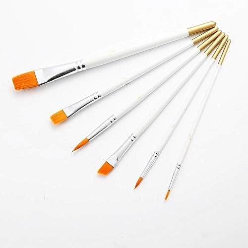 WSSBK 6 adet / takım Ahşap Saplı Suluboya boya kalemi boya Fırçaları Malzemeleri Çizim Sanat Beyaz Boyama Sanat Naylon Saç